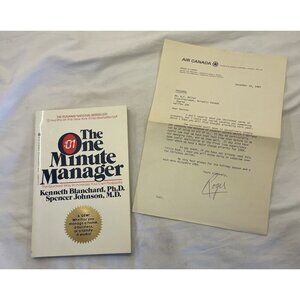 One Minute Manager 1982 Leadership Vintage Hardcover Self-Help Blanchard HC